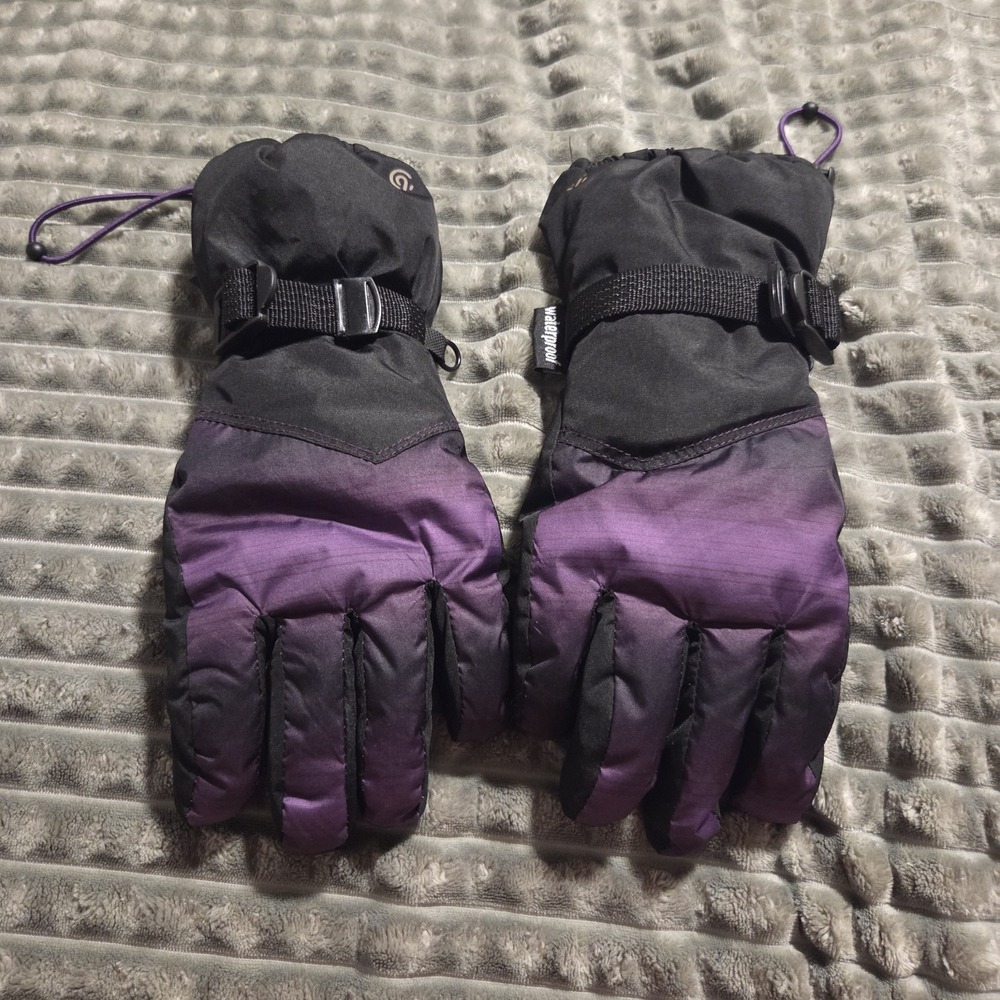 Champion C9 Girls Youth Winter Ski Gloves Waterproof Purple Ombre Youth L/XL8/16